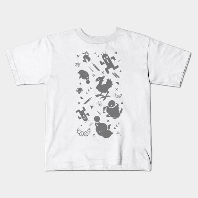 Final Fantasy Medley Kids T-Shirt by clairelions